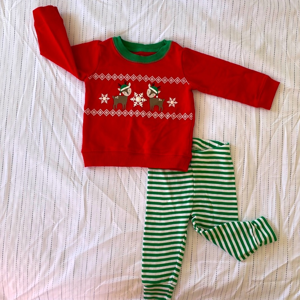 Carter’s Christmas reindeer sweater and pants set